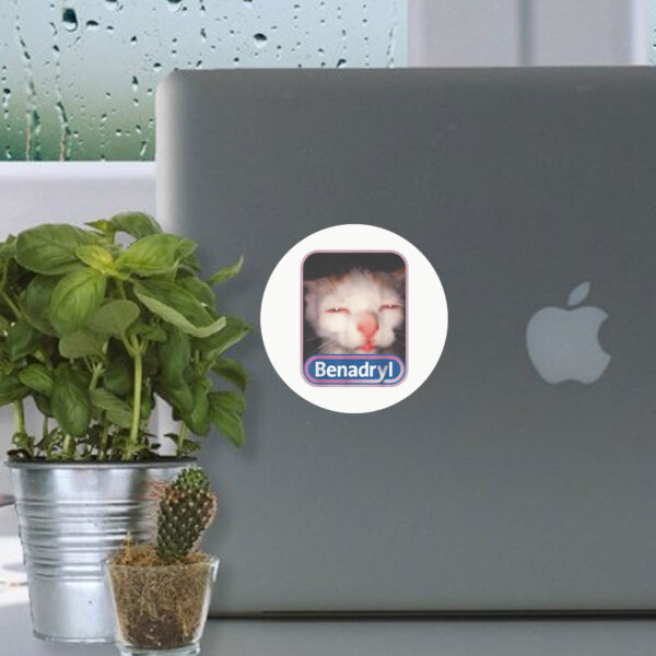 Benadryl Meme Cat Benny Cute Stickers