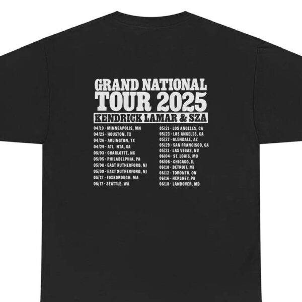 Kendrick Lamar & SZA Grand National Tour Announcement T-Shirt